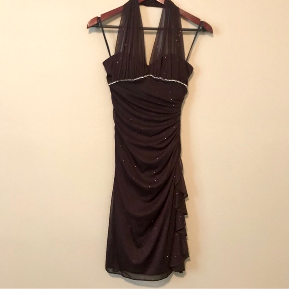 blondie nites by linda bernell brown dress Blondie nites brown prom dress size 5 S (4-6)